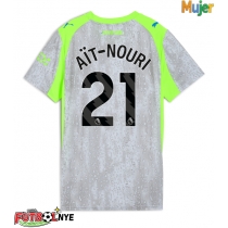 Camiseta Manchester City Rayan Ait-Nouri #21 Tercera Equipación para mujer 2025-26 manga corta
